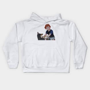 Ivy petting a dog screenshot Kids Hoodie